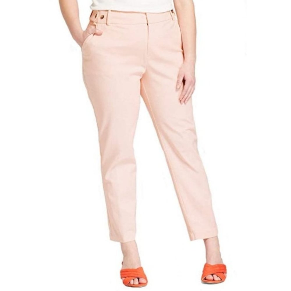 NWT Ava and Viv Peach Pink Chino Pant